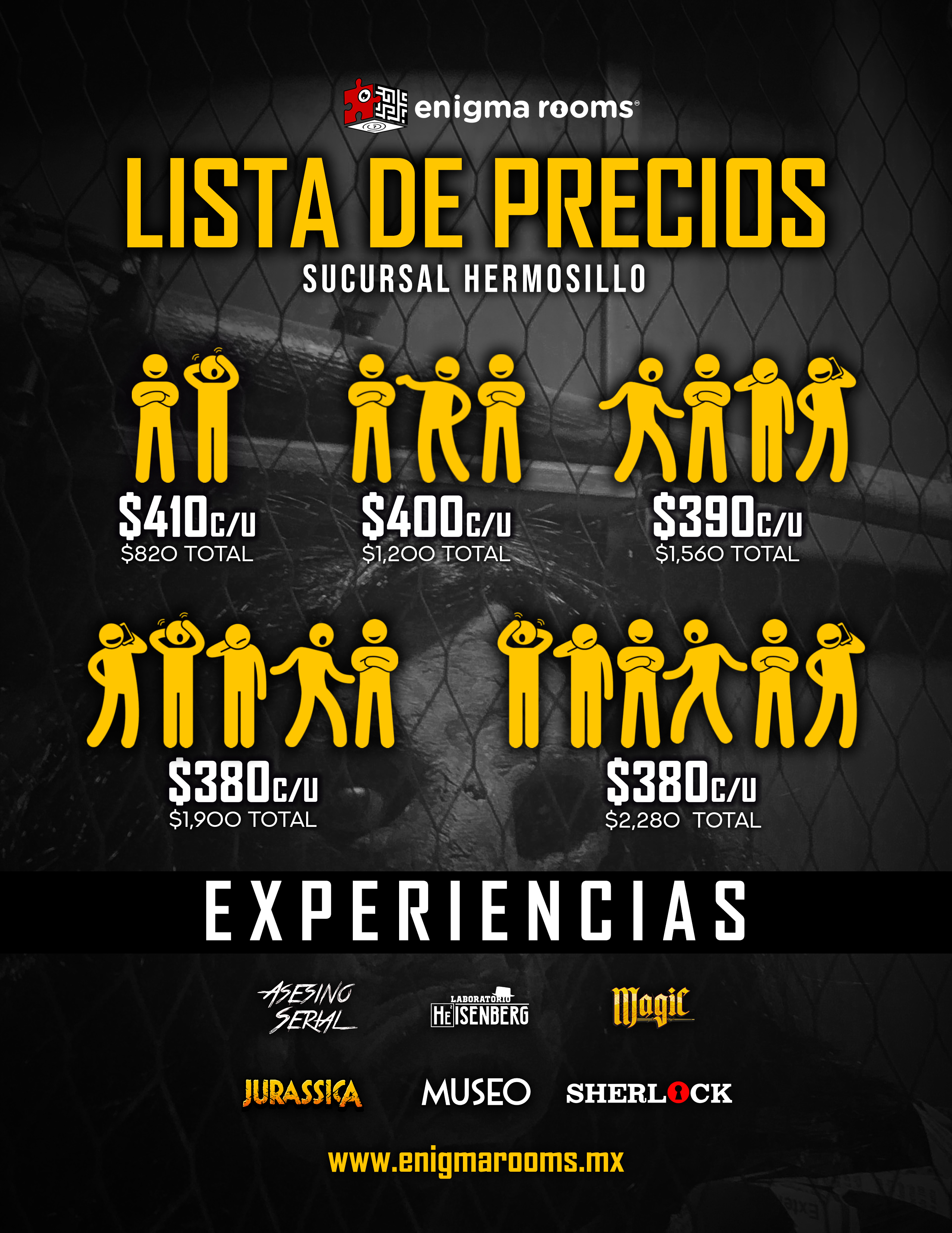 Precios Enigma Rooms Hermosillo